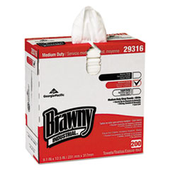 Lightweight Disposable Shop Towel, 9.1" x 12.5, White, 200/Box