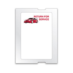 "Return for Service" Red Car Light Adh.Roll Labels 500 / RL
