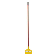 Invader Fiberglass Side-Gate Wet-Mop Handle, 60", Red/Yellow