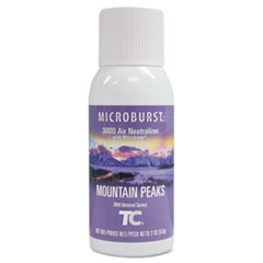 Microburst 3000 Refill, Mountain Peaks, 2 oz Aerosol Spray, 12/Carton