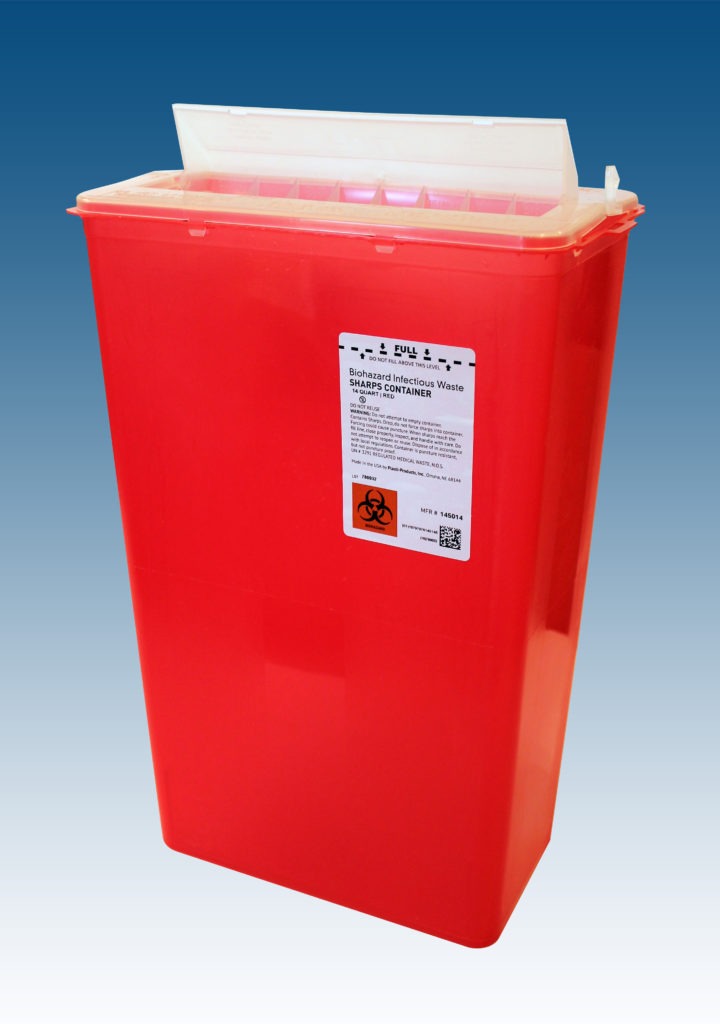 14 QT Horizontal Entry Container - Red - 11 7/8 W x 6 ¾ D x 17 5/8" H