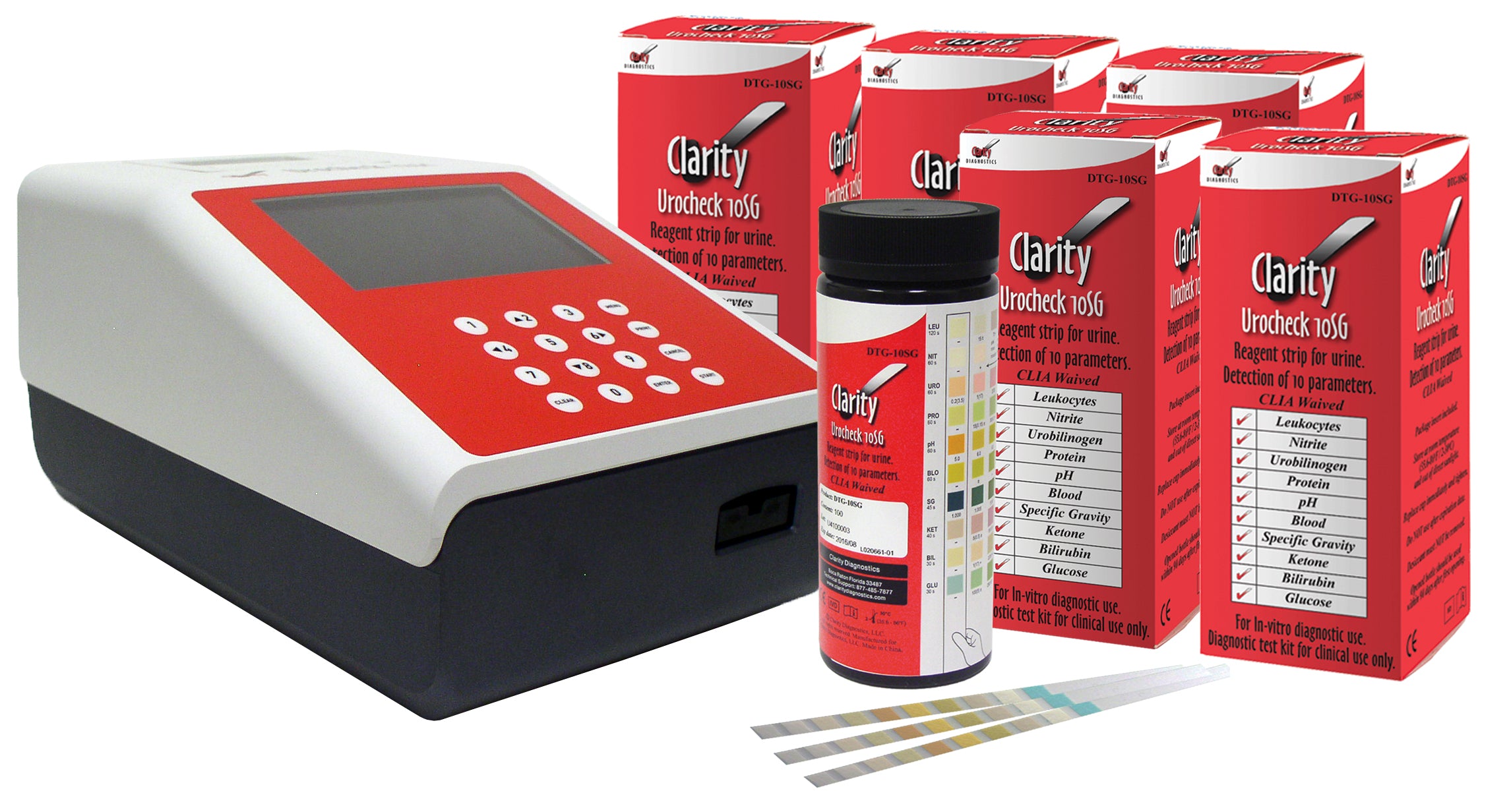 Clarity Urocheck 120C Promo - 5 Bottles of 10SG + Analyzer. "CLIA Waived"
