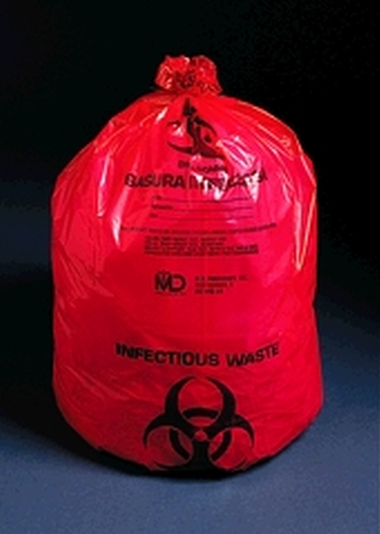 Bag: Bio 31X41 1.25Ml Red Pr 250/Cs
