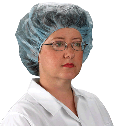 Cap: Bouffant 21in Blu Actifend