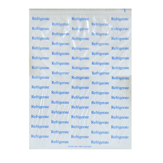 Refrigerated Meds Reclosable Bag, 12W x 15H, 2 MIL, Zip Closure