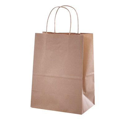 Paper Shopping Bag, 8W x 4.75D x 10.5H, Kraft