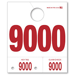 White Service Dispatch Numbers 9000-9999 1000 / PK