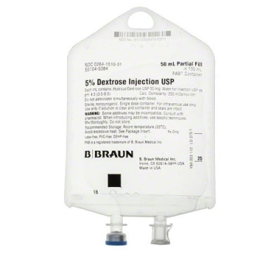 5% Dextrose Injection USP, 50 Fill in 100 mL PAB®