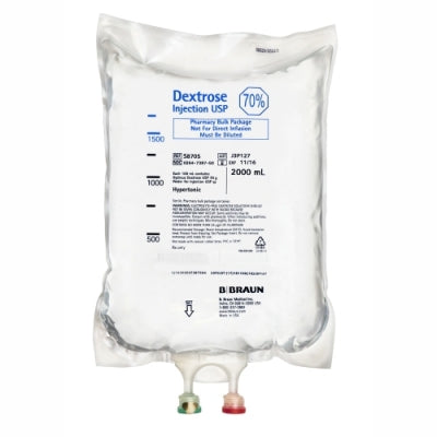 70% Dextrose Injection, USP, 2000 mL