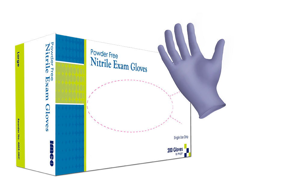 IMCO Brand Nitrile Exam Gloves Non-Sterile Medical Nitrile Powder-Free Exam Gloves, X-Large - Provides protection against harmful fentanyl contact.