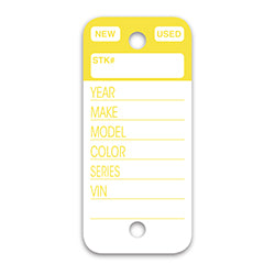 Color Stripe Key Tags - Yellow 250 / PK