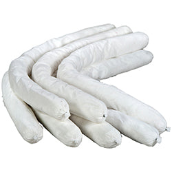 Oil Only White Super Absorbent Flake Sock - Qty. 10 Socks/Case 10 / BX