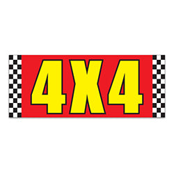 Windshield Banner - 4 X 4 - Qty. 1 1 / PK