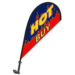 Clip on Paddle Flag - HOT BUY - Qty. 1 1 / PK