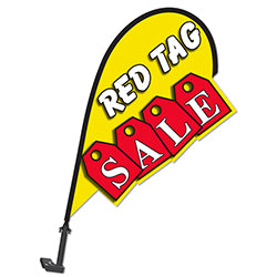 3D Clip on Paddle Flag - Red Tag Sale - Qty. 1 1 / PK