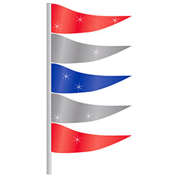 Antenna Flags - Metallic Triangle Flag 12 / PK