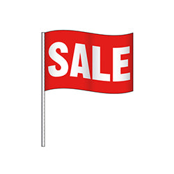 Antenna Flag - Supreme Cloth - Red & White Sale 12 / PK