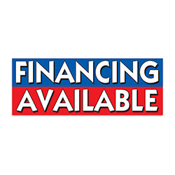 Banner - 12' x 4 1/2 - Financing Available - Qty. 1 1 / PK