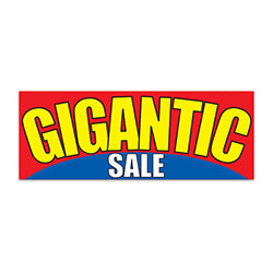Banner - 12' x 4 1/2 - Gigantic Sale - Qty. 1 1 / PK