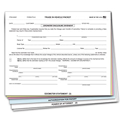 "Trade In Vehicle" Comb. Form 100 / PK