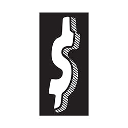 Window Sticker - 7 1/2 White/Black '$' - Qty. 12 12 / PK