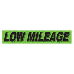 Flourescent Green & Black Slogan - Low Mileage 12 / PK