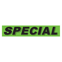 Flourescent Green & Black Slogan - Special 12 / PK