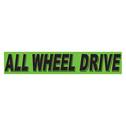 Flourescent Green & Black Slogan - All Wheel Drive 12 / PK