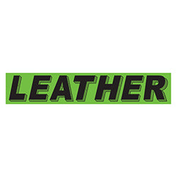 Flourescent Green & Black Slogan - Leather 12 / PK