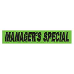 Flourescent Green & Black Slogan - Manager's Special 12 / PK