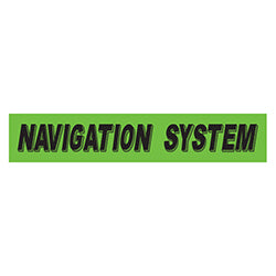 Flourescent Green & Black Slogan - Navigation System 12 / PK