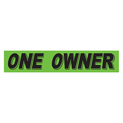 Flourescent Green & Black Slogan - One Owner 12 / PK