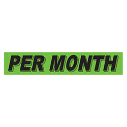 Flourescent Green & Black Slogan - Per Month 12 / PK