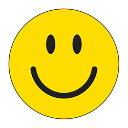 Window Sticker - Simple Smiley- 6 Diameter - Qty. 12 12 / PK