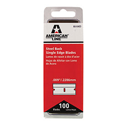 Single Edge Razor Blades - .009/.2286mm - 100 Blades - Qty. 1 Bx 100 / PK