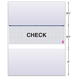 Check Blue - Check on Middle - Qty. 500 per Pack 500 / PK