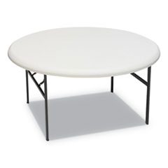 IndestrucTable Classic Folding Table, Round, 60" x 29", Platinum