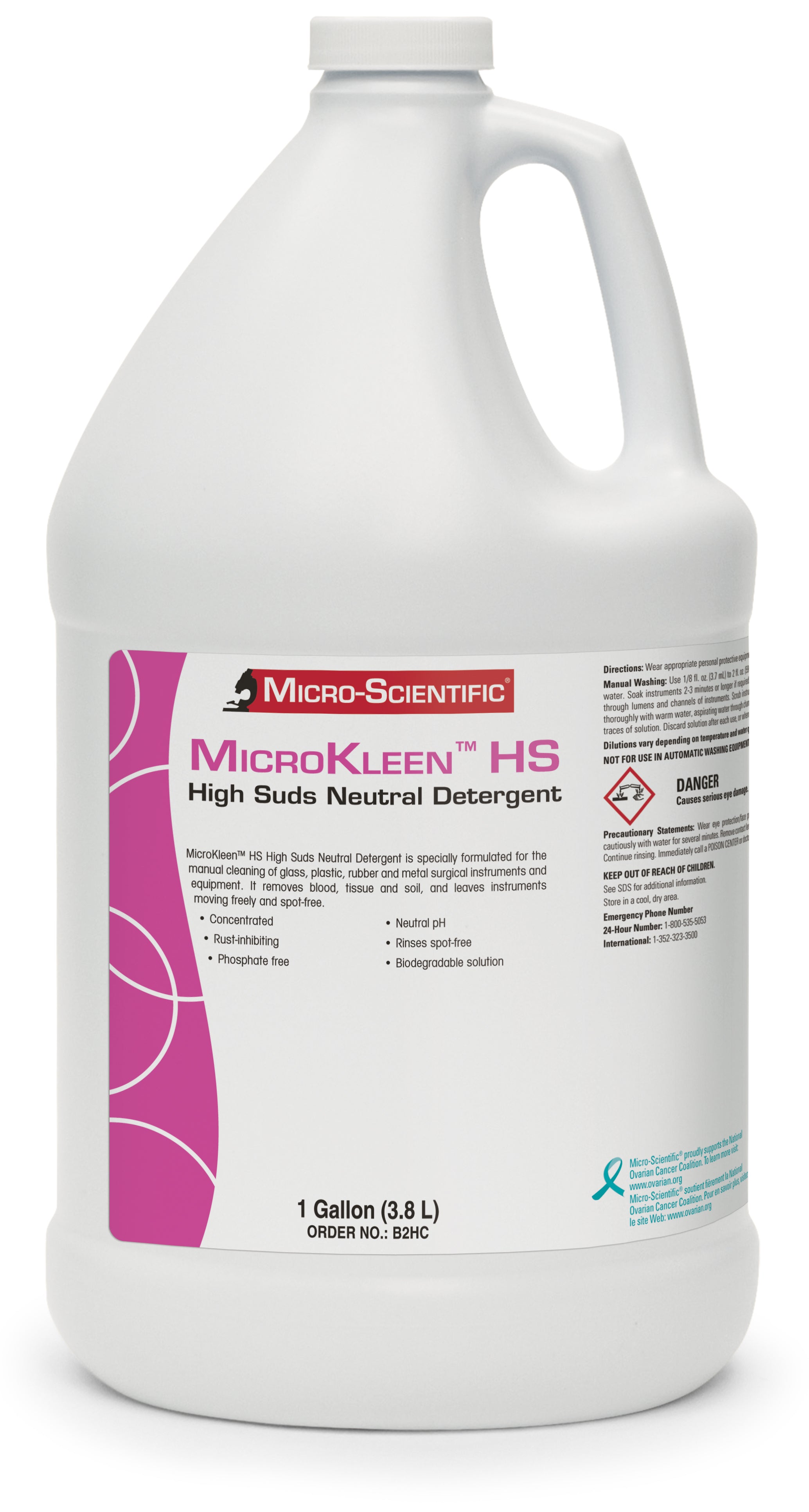 MicroKleen™ HS High Suds Neutral Detergent - Pink - 1 gallon/ea, 4/cs - available to IMCO Members in Canada ONLY