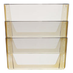 Wall File, 3 Sections, Letter Size, 13" x 4" x 14", Smoke, 3/Set
