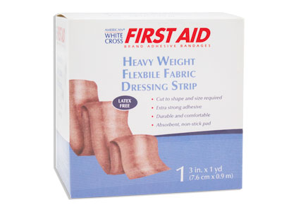 American® White Cross Duraband® Heavyweight Flexible - Adhesive Strips - 1" x 3" - Sterile