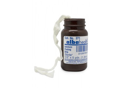 Albahealth® Packing Strips - Plain - 1/4" x 5yd - Sterile