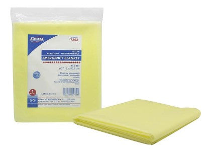 Emergency Blanket - HD - Fluid lmpervious - 54" x 80 Yellow - Non-Sterile