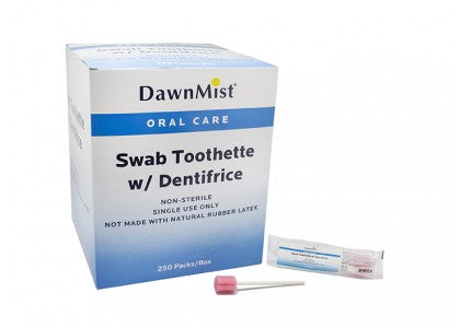 DawnMist® Swab Toothettes - Oral Swabsticks w/ Dentfrice - Non-Sterile