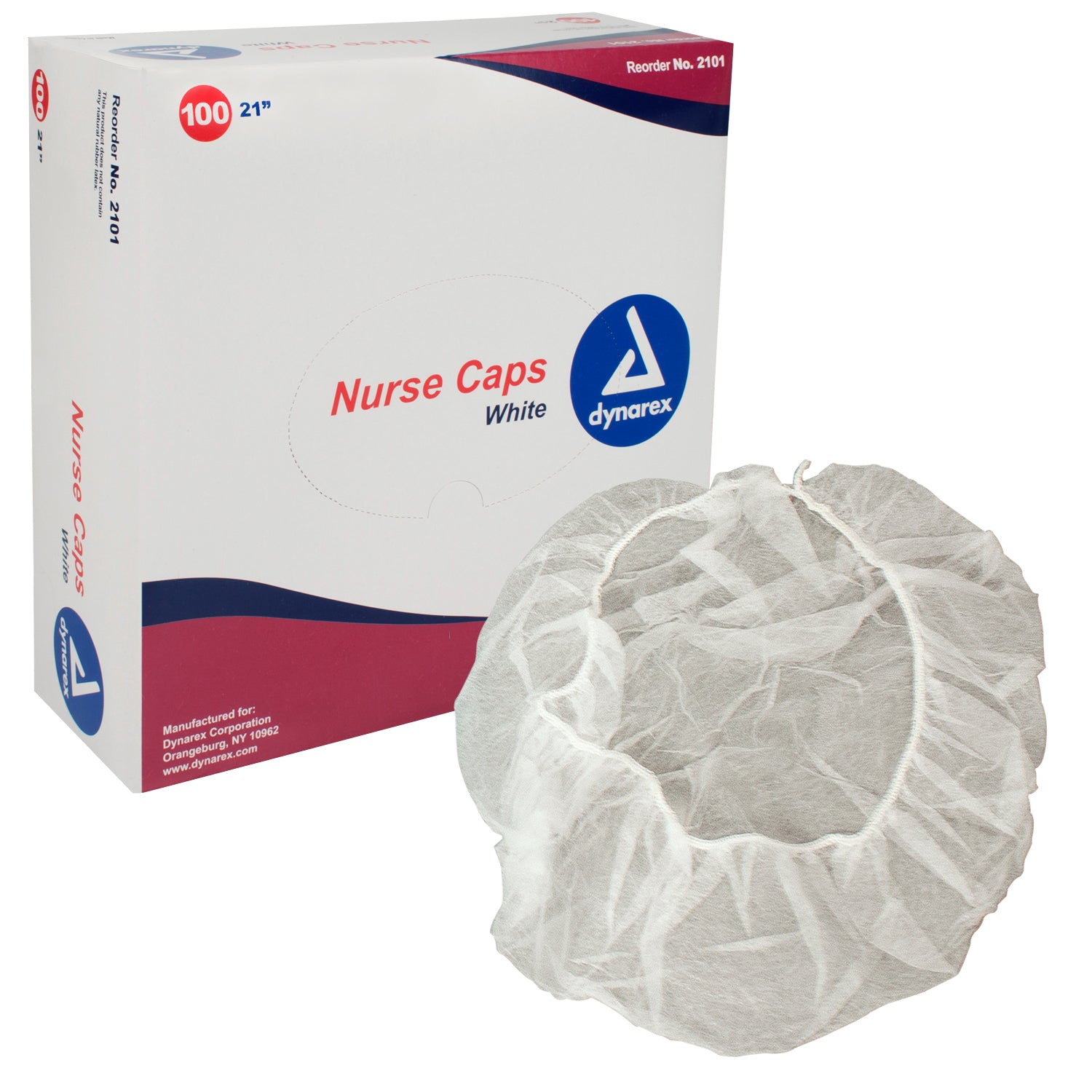 Nurse Cap O.R. - 21" - White - 5/100/cs