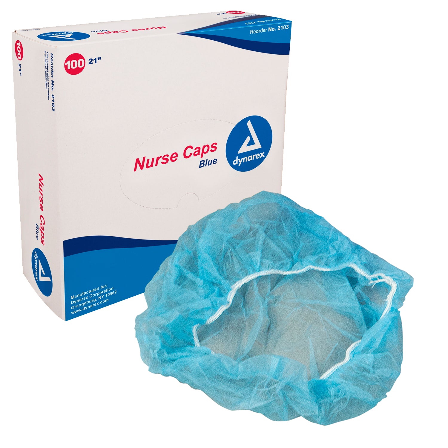 Nurse Cap O.R. - 21" - Blue - 5/100/cs