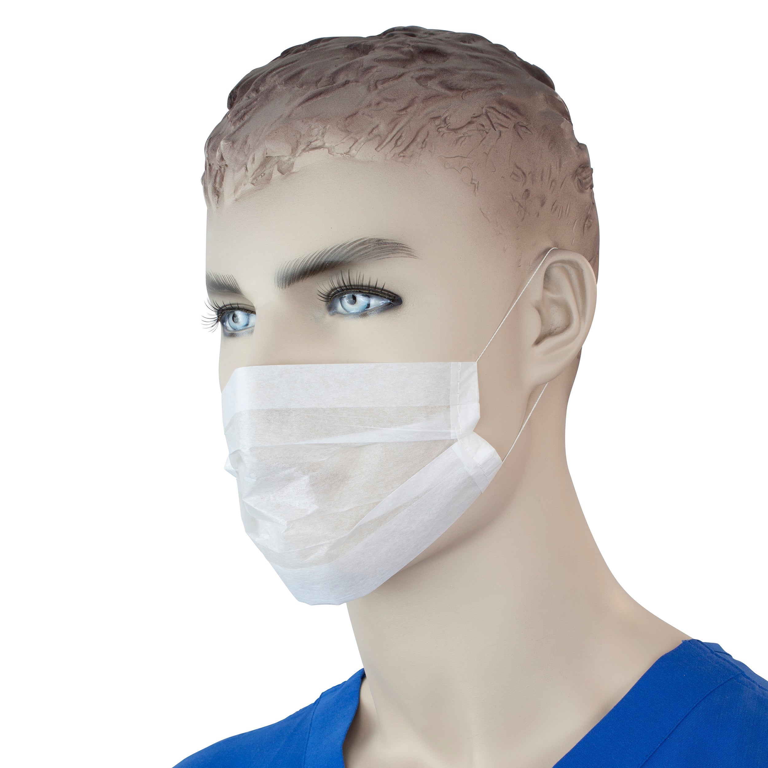 Paper Face Mask - White - 10/100/cs