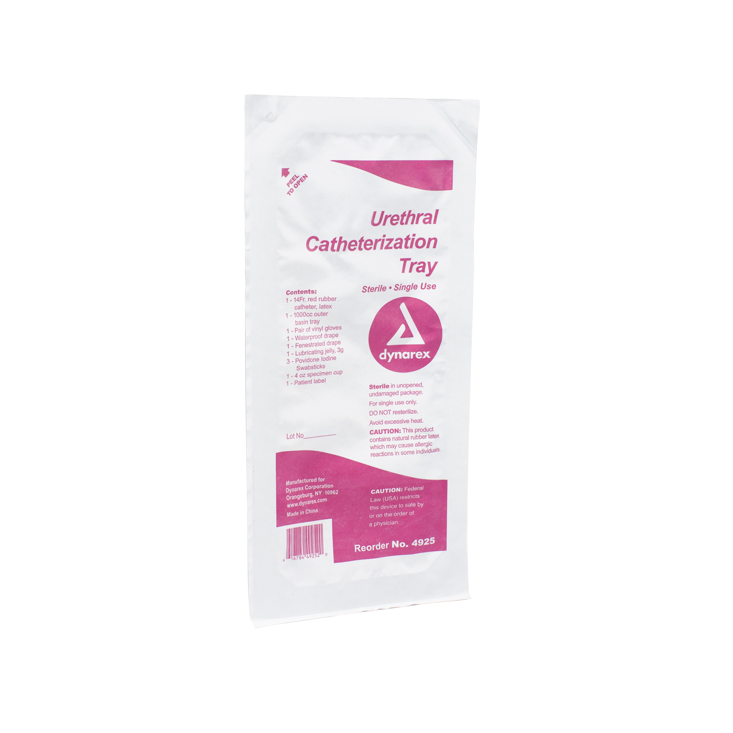 Urethral Catheterization Tray - 20/cs