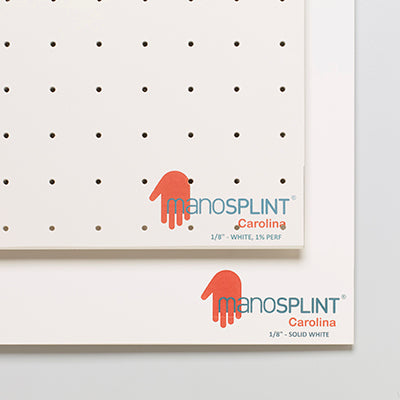Manosplint Carolina 1/8" x 18" x 24" 1% Perf White - 1 sheet