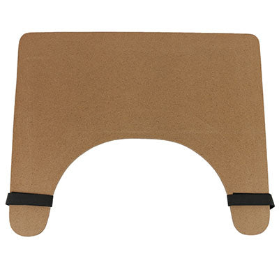 Wheelchair tray with rim and straps - 24x20 inches - wood finish