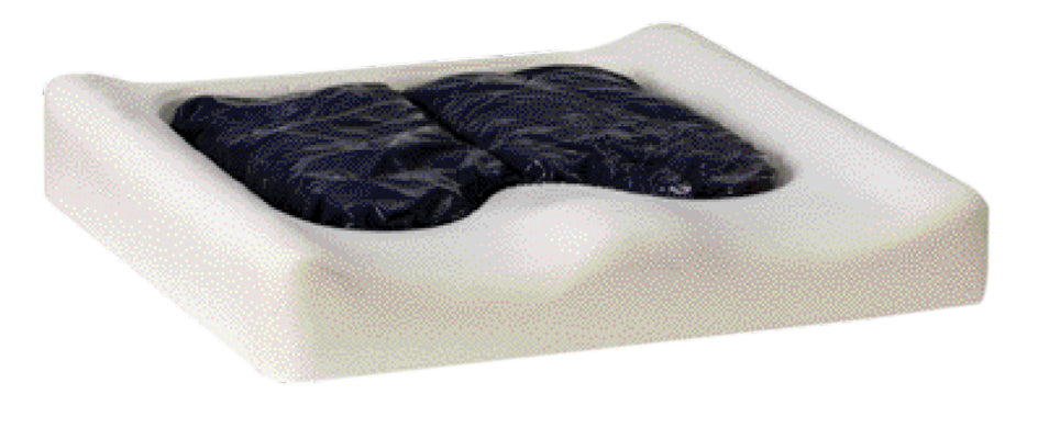 Foam wheelchair cushion with removable cover - 16"x18"x2" navy color
